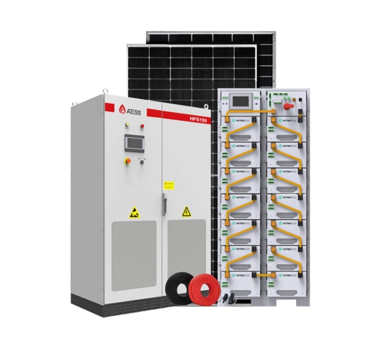Промышленная гибридная солнечная энергетическая система 150KW с батареей 286KWH